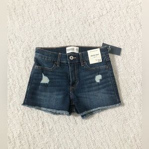 Girls Abercrombie Kids denim distressed Shortie shorts - size 9/10